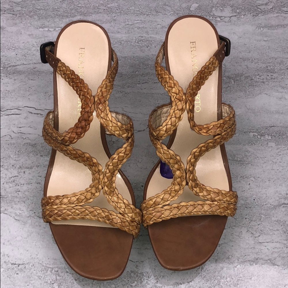 🌵FRANCO SARTO Brown Wedge Sandals